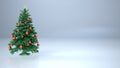 Christmas Tree Red Baubles Royalty Free Stock Photo