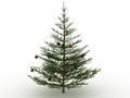 Green Christmas tree with toys Royalty Free Stock Photo