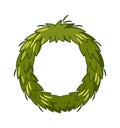 Green Christmas wreath decorative element Royalty Free Stock Photo