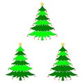 Green christmass tree on white background Royalty Free Stock Photo