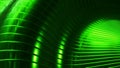 Green chrome background, 3D shiny striped texture