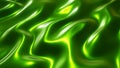 Green chrome metal texture with waves, liquid metallic