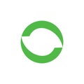 Green circle curves logo vector Royalty Free Stock Photo