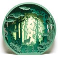 Green Circle Forest Papercut Diorama
