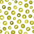 Green circles seamless pattern on a white background Royalty Free Stock Photo