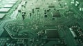 a green circuit board.AI generated image Royalty Free Stock Photo