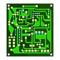 Green Circuit Board. Flat Design. Computer Technology Background. Modern Circuit Board Pattern. High Tech Symbol. Royalty Free Stock Photo