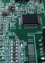 Green circuit board representative of the high tech industry and computer science Royalty Free Stock Photo