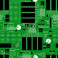 Green circuit board seamless pattern