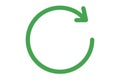 Green circular arrow icon for refresh reload loop and repeat actions symbol vector Royalty Free Stock Photo