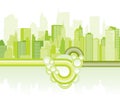 Green city background Royalty Free Stock Photo