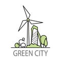 Green city banner Royalty Free Stock Photo