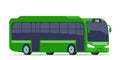 Green City bus. Passenger transport side view. Public transport. Modern touristic bus. Vector illustration