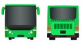 Green City bus template. Passenger transport. Vector illustration eps 10 isolated on white background. Royalty Free Stock Photo