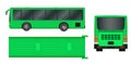 Green City bus template. Passenger transport. Vector illustration eps 10 isolated on white background Royalty Free Stock Photo