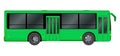 Green City bus template. Passenger transport. Vector illustration eps 10 isolated on white background. Royalty Free Stock Photo