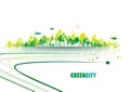 Green city. Ecology concept. Save life and environment
