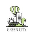 Green city banner Royalty Free Stock Photo