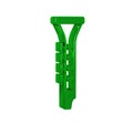 Green Clarinet icon isolated on transparent background. Musical instrument.