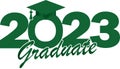 Green Class of 2023 Graduate Royalty Free Stock Photo