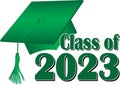 Green Class of 2023 Graduation Cap