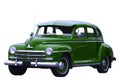Green classic car Royalty Free Stock Photo