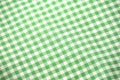 Green classic checkered table cloth