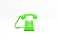 Green classic telephone