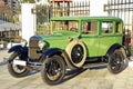 Green classical car