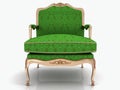 Green classical stylish armchair Royalty Free Stock Photo