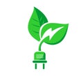 Green clean energy logo