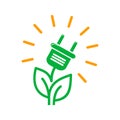 Green clean energy logo