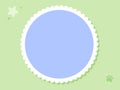 Green Clean minimal abstract circle photo frame