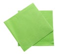 Green clean paper tissues on white background, top view Royalty Free Stock Photo