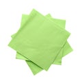 Green clean paper tissues on white background, top view Royalty Free Stock Photo