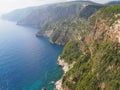 Green cliffs and seascapes in summer Zakynthos