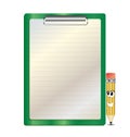 Green Clipboard isolated on white background
