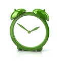 Green clock icon 3d illustration