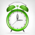 Green clock with running time object