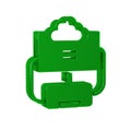 Green Cloud database icon isolated on transparent background. Cloud computing concept. Digital service or app with data Royalty Free Stock Photo