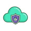 Symbolize secure cloud computing or data protection featuring Royalty Free Stock Photo