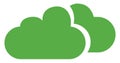 Green clouds, icon