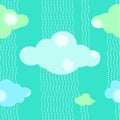 Green Clouds Pattern Background