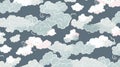 Green clouds wallpaper pattern