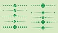 Green clover dividers - vector set for saint patrick day