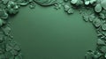 Green Clover Leaf Frame Design Background Royalty Free Stock Photo