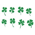 Green Clover Leaf icon Template Design Royalty Free Stock Photo