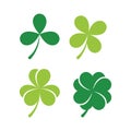 Green Clover Leaf icon Template Design Royalty Free Stock Photo