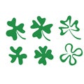 Green Clover Leaf icon Template Design Royalty Free Stock Photo