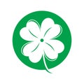 Green Clover Leaf icon Template Design Royalty Free Stock Photo